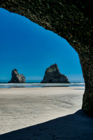 Plage de Wharariki  Nouvelle Zélande
